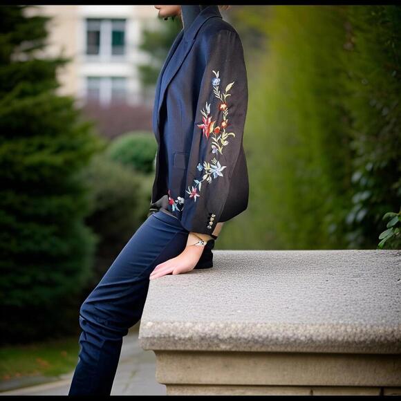 Retro Blazer - versatile, statment embroidery, chic vintage​​ - Picture 11 of 14